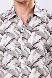 Stylox Half Sleeve Leaf Print Casual Shirt