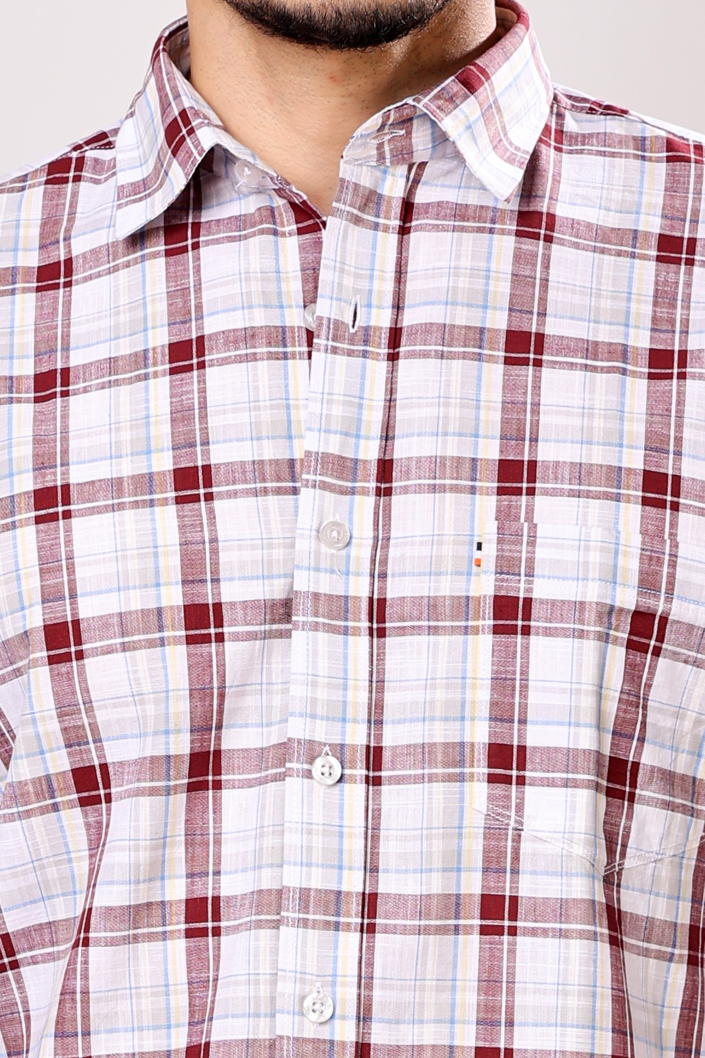 Stylox Men's Regular Fit Full Sleeve Casual Check Shirt - Stylox