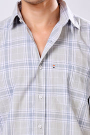 Stylox Olive Green Check Shirt For Men