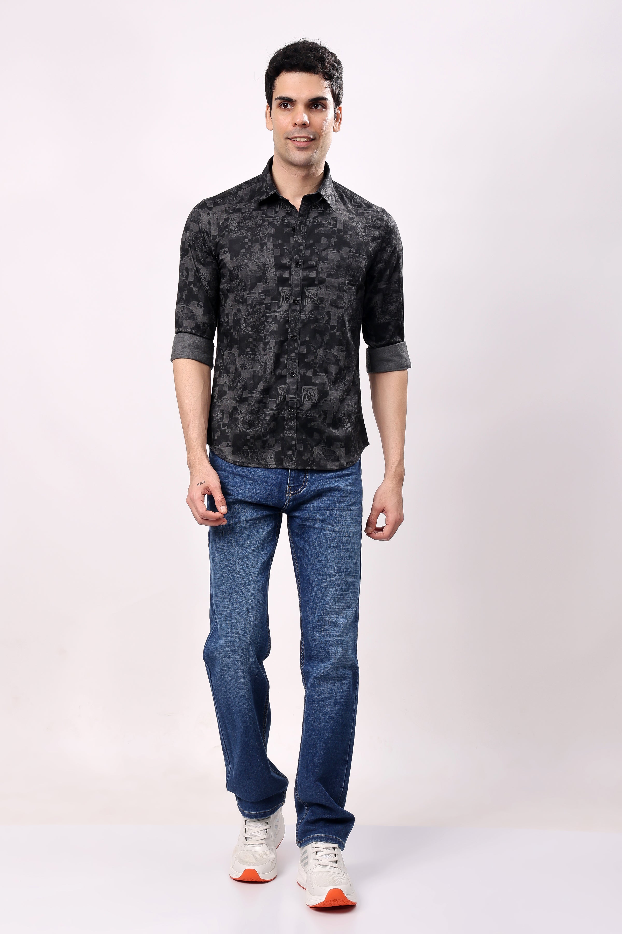 Stylox Mens Full Sleeve Print Shirt - Stylox