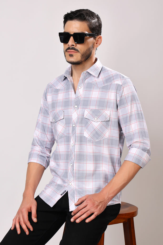 Stylox Men's Full Sleeve Casual Check Shirt