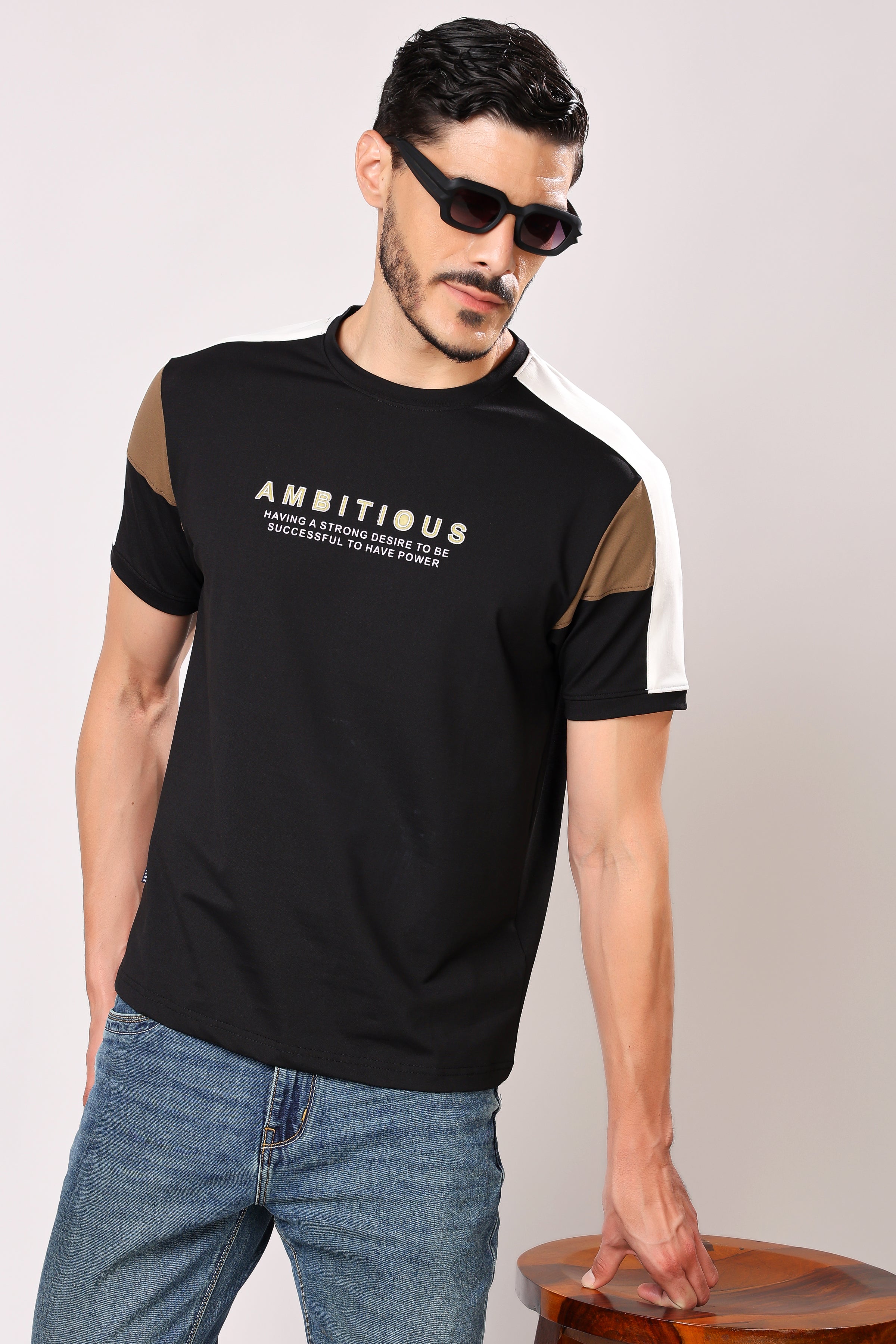 Stylox Men's Round Neck Casual Printed T-Shirt - Stylox
