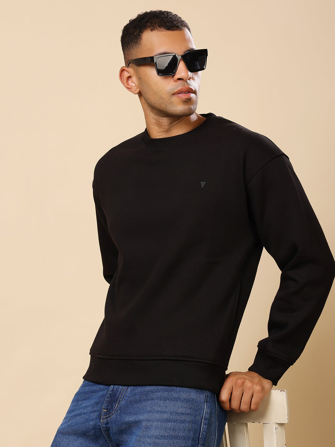 Stylox Men’s Round Neck Full Sleeve Solid Sweatshirt – Minimal Style, Maximum Comfort