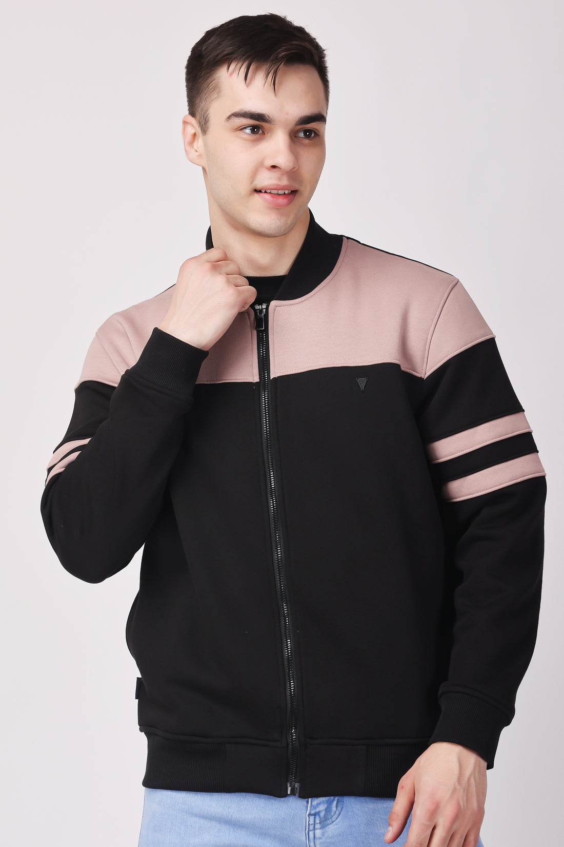 STYLOX CREW NECK SOLID JACKET FOR MEN