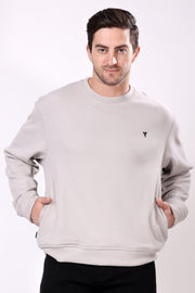 STYLOX Cotton Crew Neck Solid Sweatshirt For Men