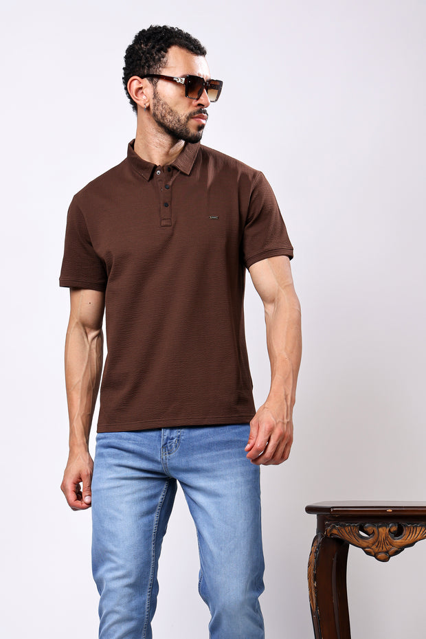 Stylox Solid Polo T-Shirt For Men