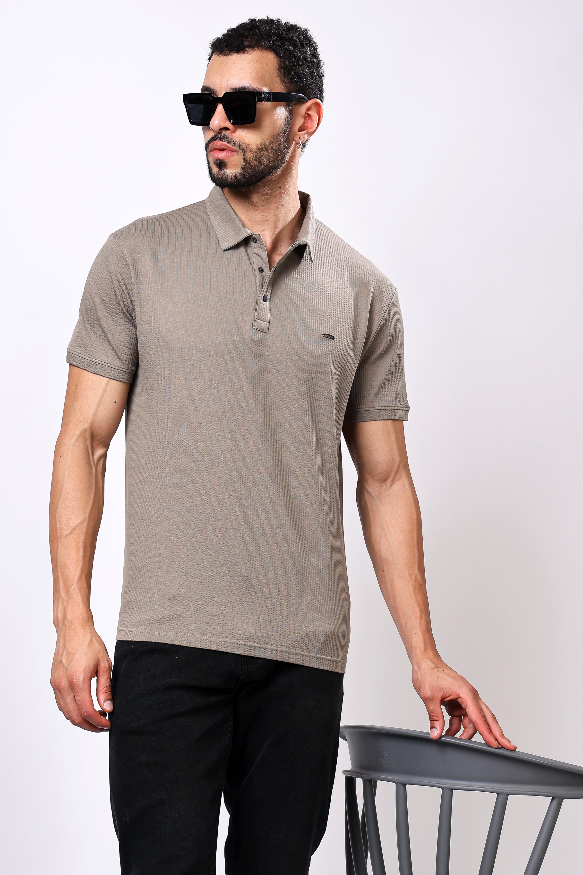Stylox Solid Polo T-Shirt For Men