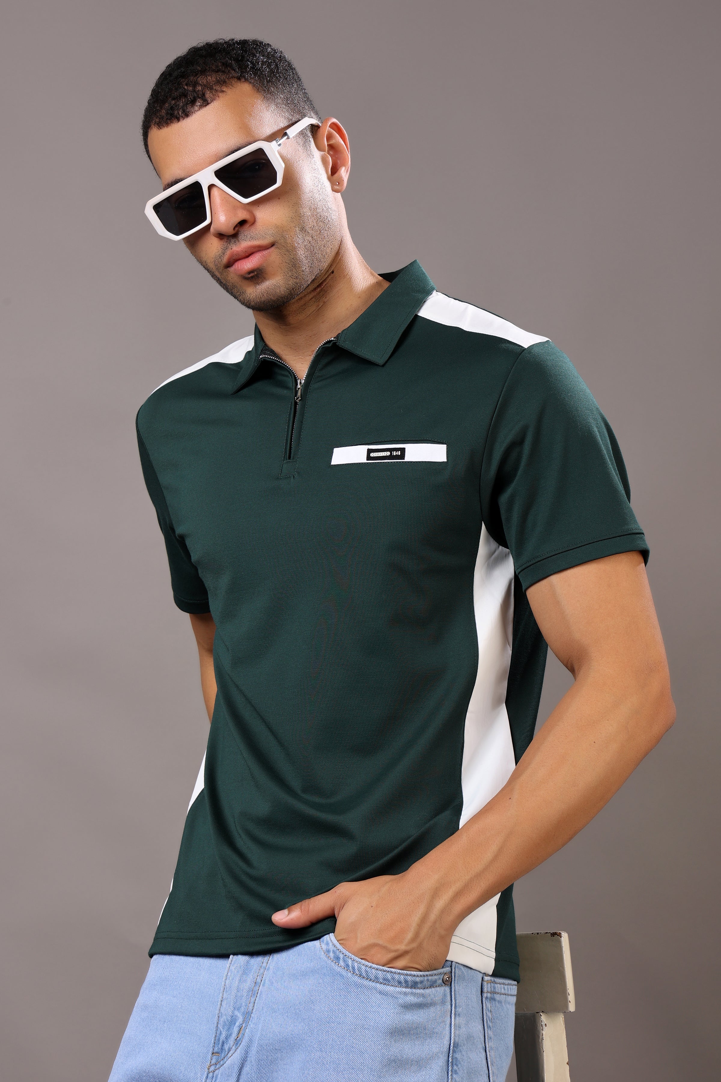 Stylox Men's Solid Polo Collar T-Shirt - Stylox