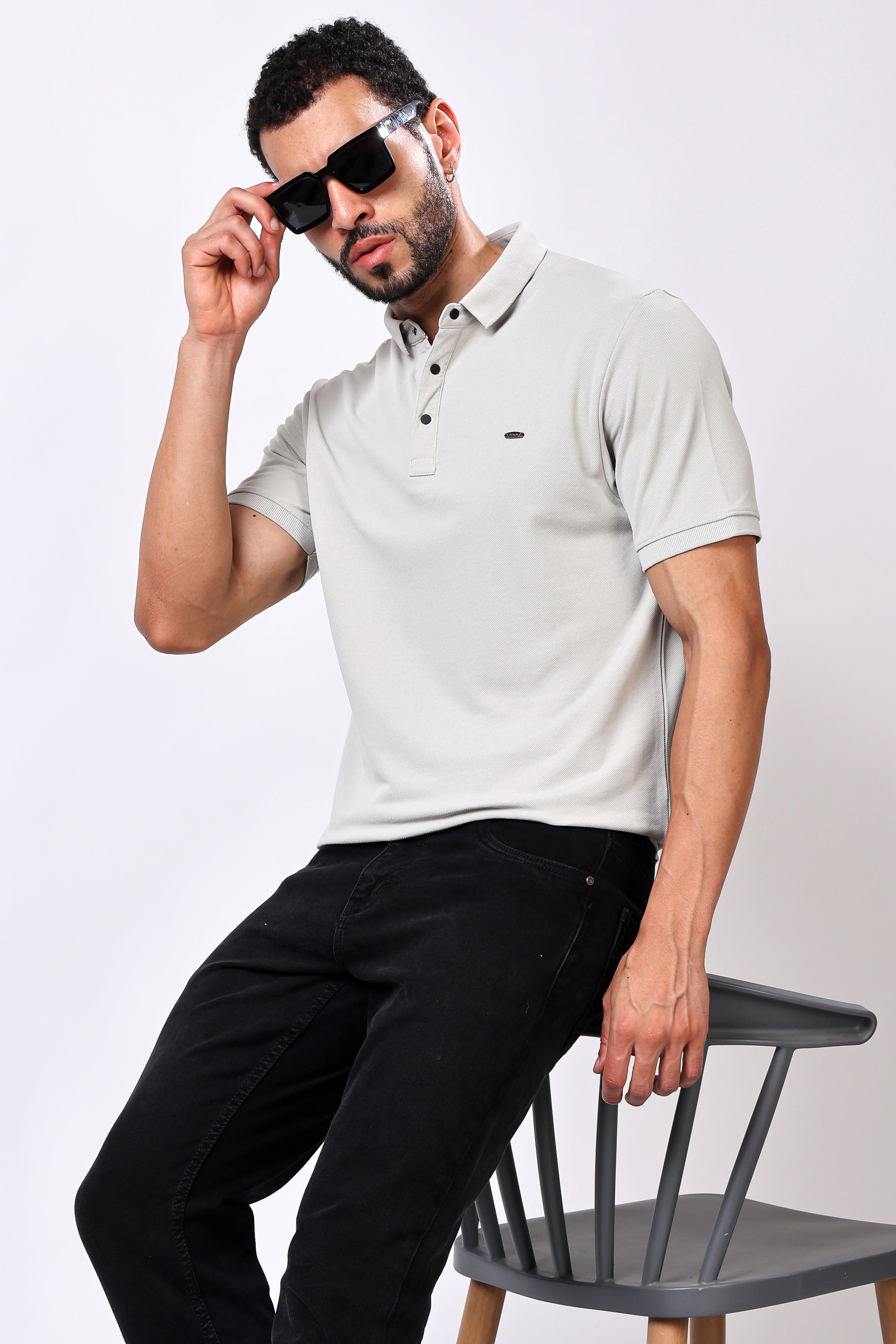 Stylox Solid Polo T-Shirt For Men - Stylox