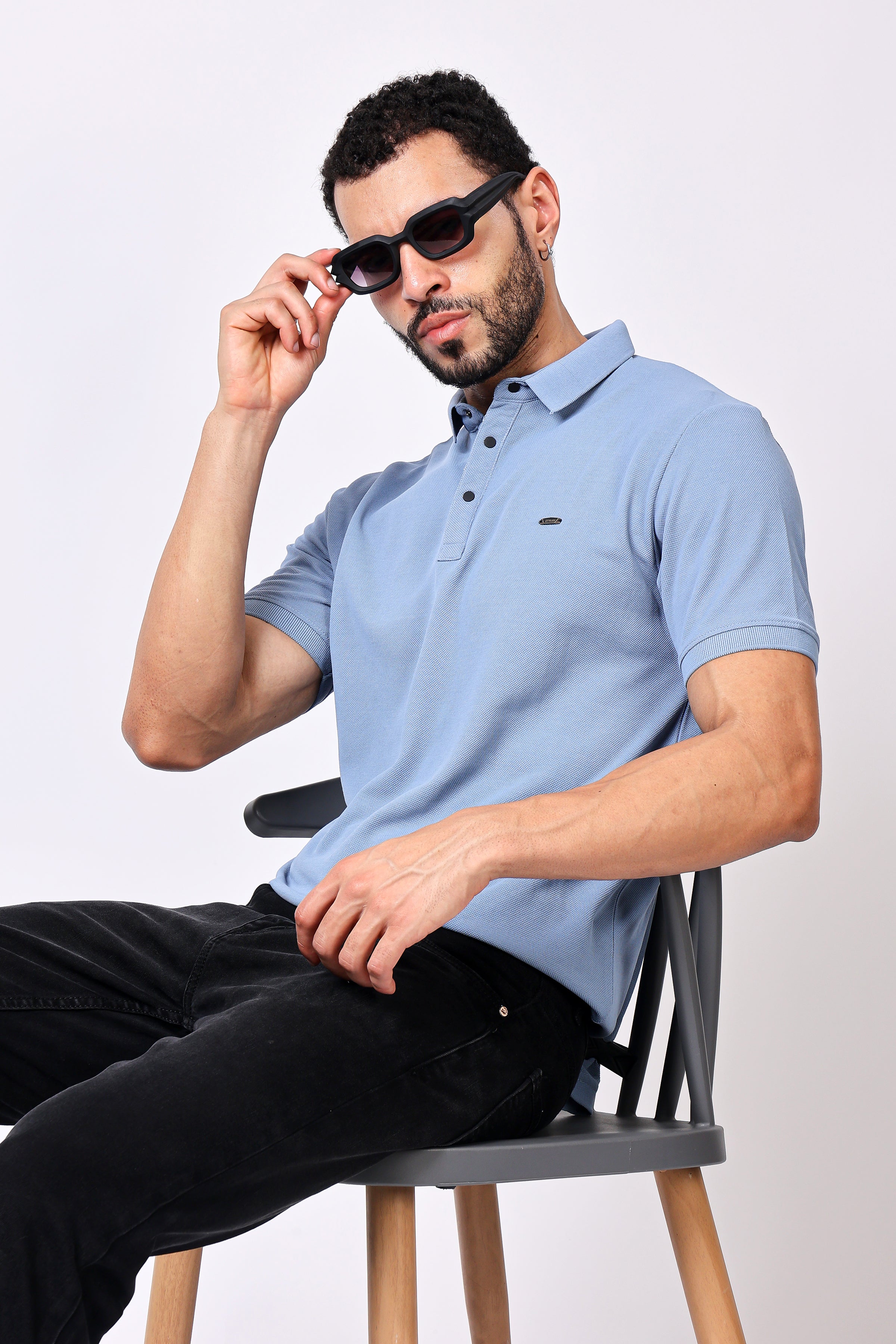 Stylox Solid Polo T-Shirt For Men - Stylox