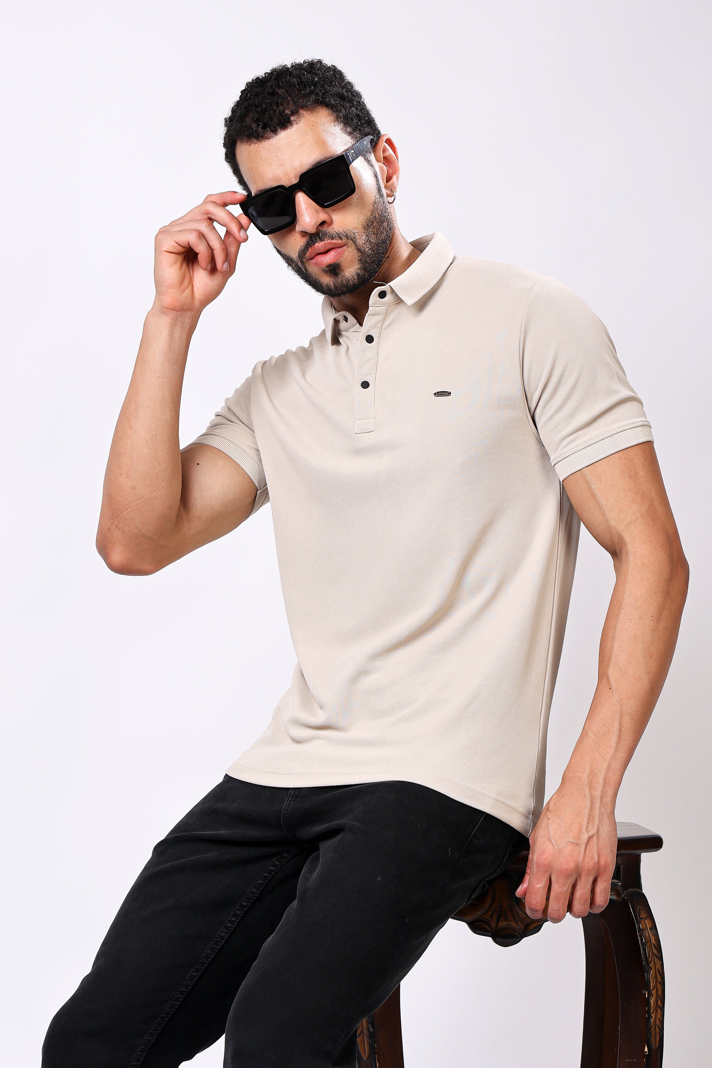 Stylox Solid Polo T-Shirt For Men - Stylox