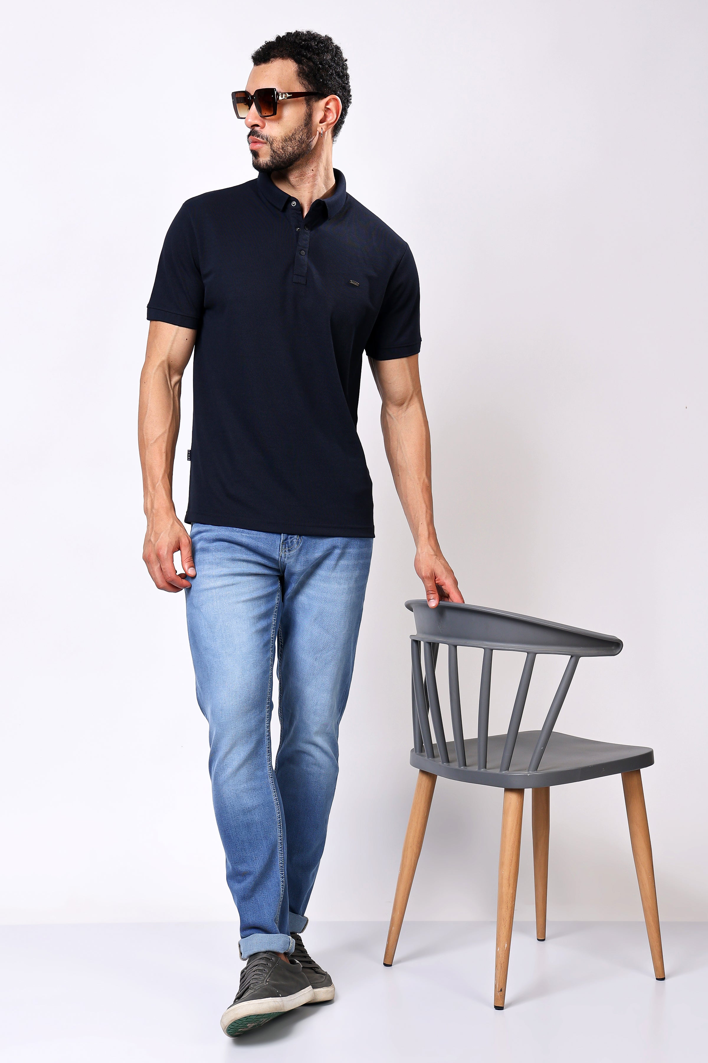 Stylox Solid Polo T-Shirt For Men - Stylox