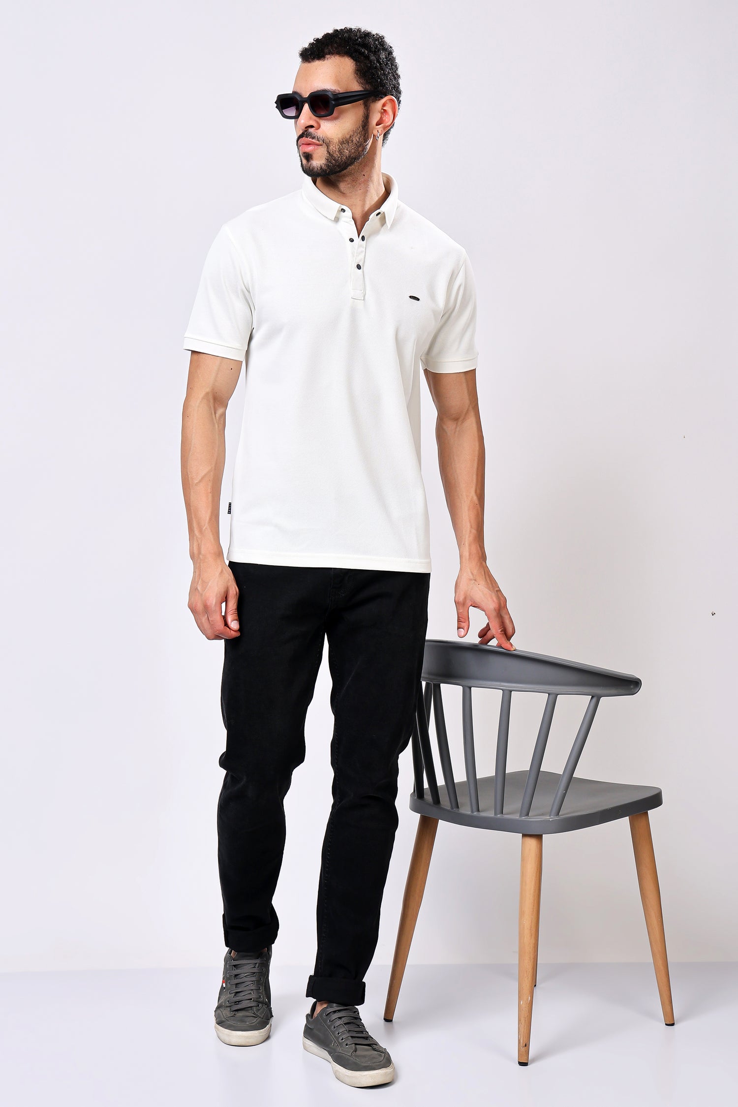 Stylox Solid Polo T-Shirt For Men
