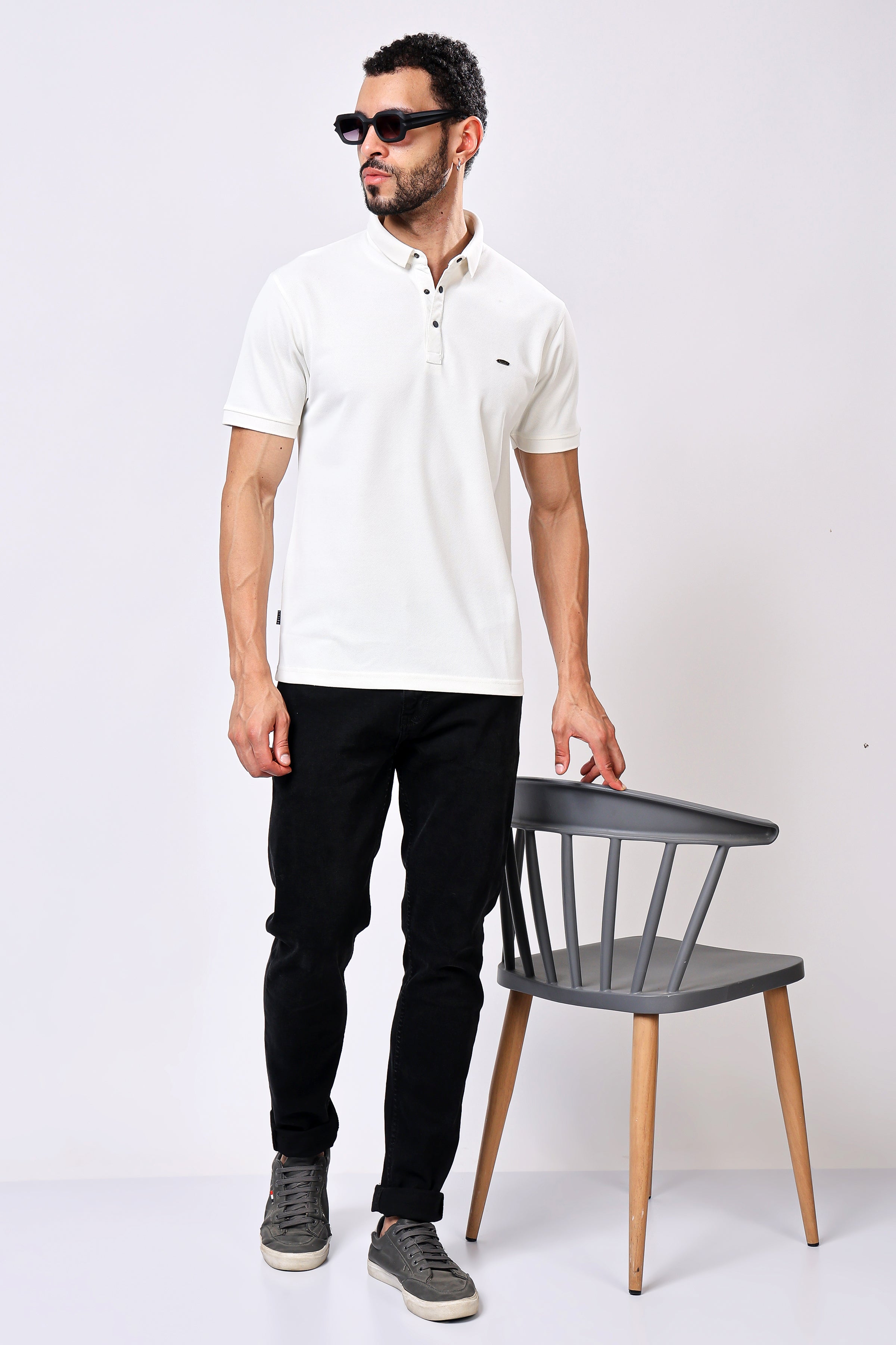 Stylox Solid Polo T-Shirt For Men - Stylox