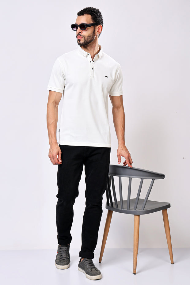 Stylox Solid Polo T-Shirt For Men