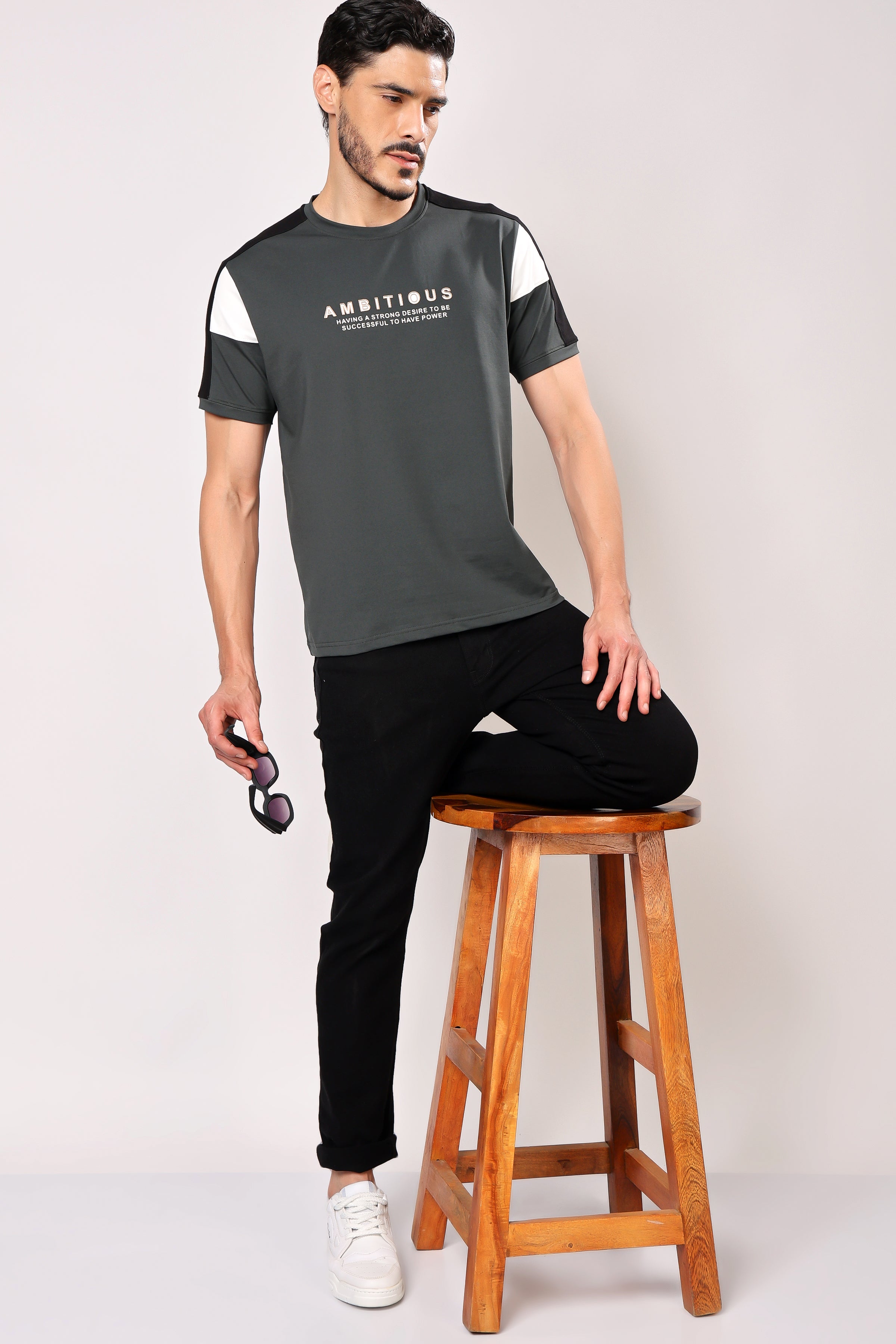 Stylox Men's Round Neck Casual Printed T-Shirt - Stylox
