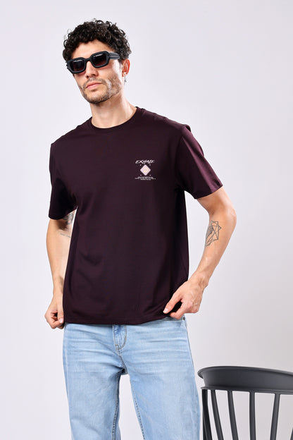 Stylox Men’s Oversized Round Neck Half Sleeve Back Printed T-Shirt | Premium Cotton Loose Fit Graphic Tee for Streetwear