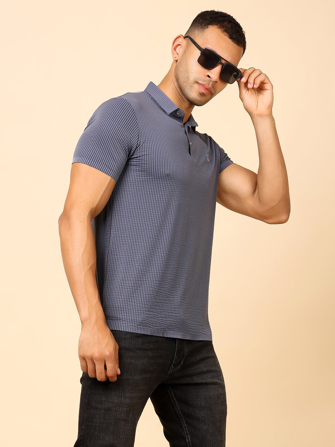 Stylox Premium Stretchable Solid Slim Fit Polo T-Shirt – Comfort Meets Style - Stylox
