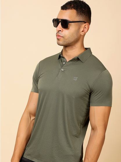 Stylox Premium Stretchable Solid Slim Fit Polo T-Shirt – Comfort Meets Style