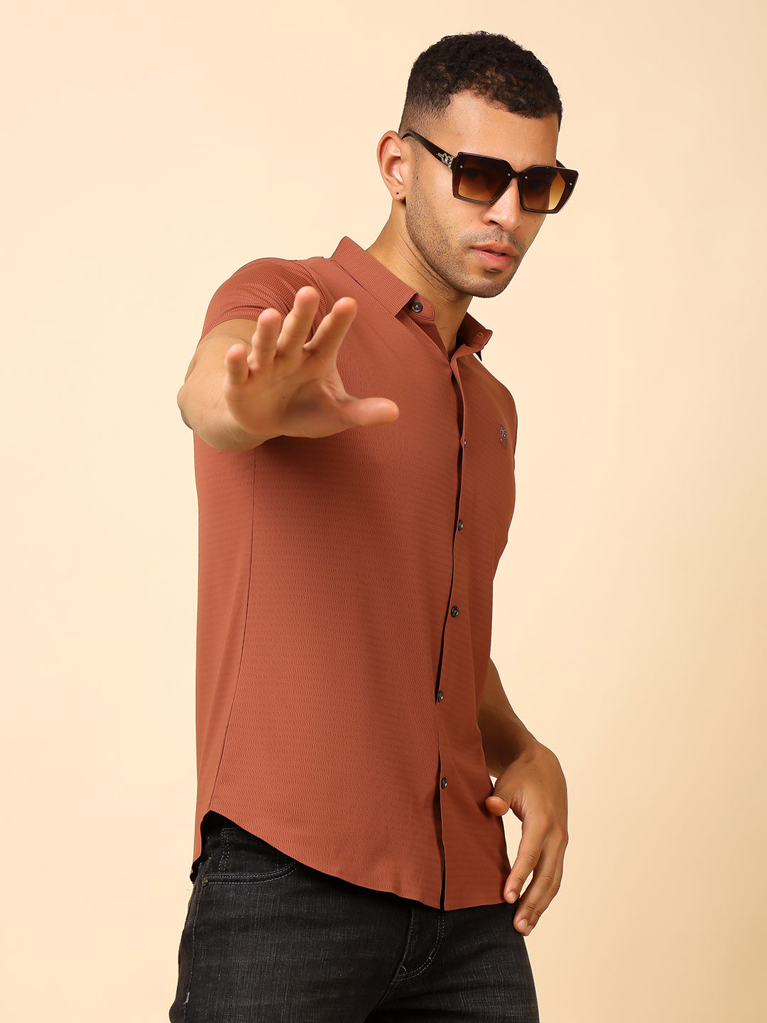 Men's Regular Fit Cotton Blend Shirt | Stylish & Party Wear - Stylox