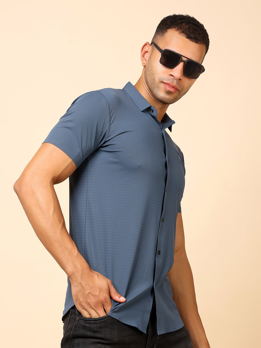 Men's Regular Fit Cotton Blend Shirt | Stylish & Party Wear - Stylox