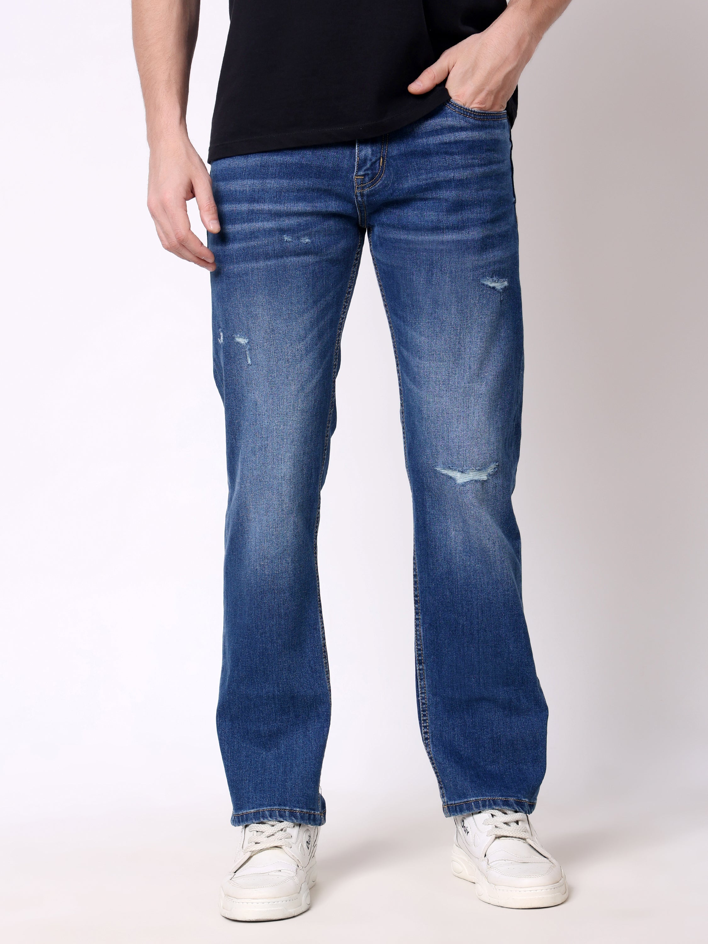 Stylox Men’s Non-Stretch Comfort Fit Denim Jeans - Stylox