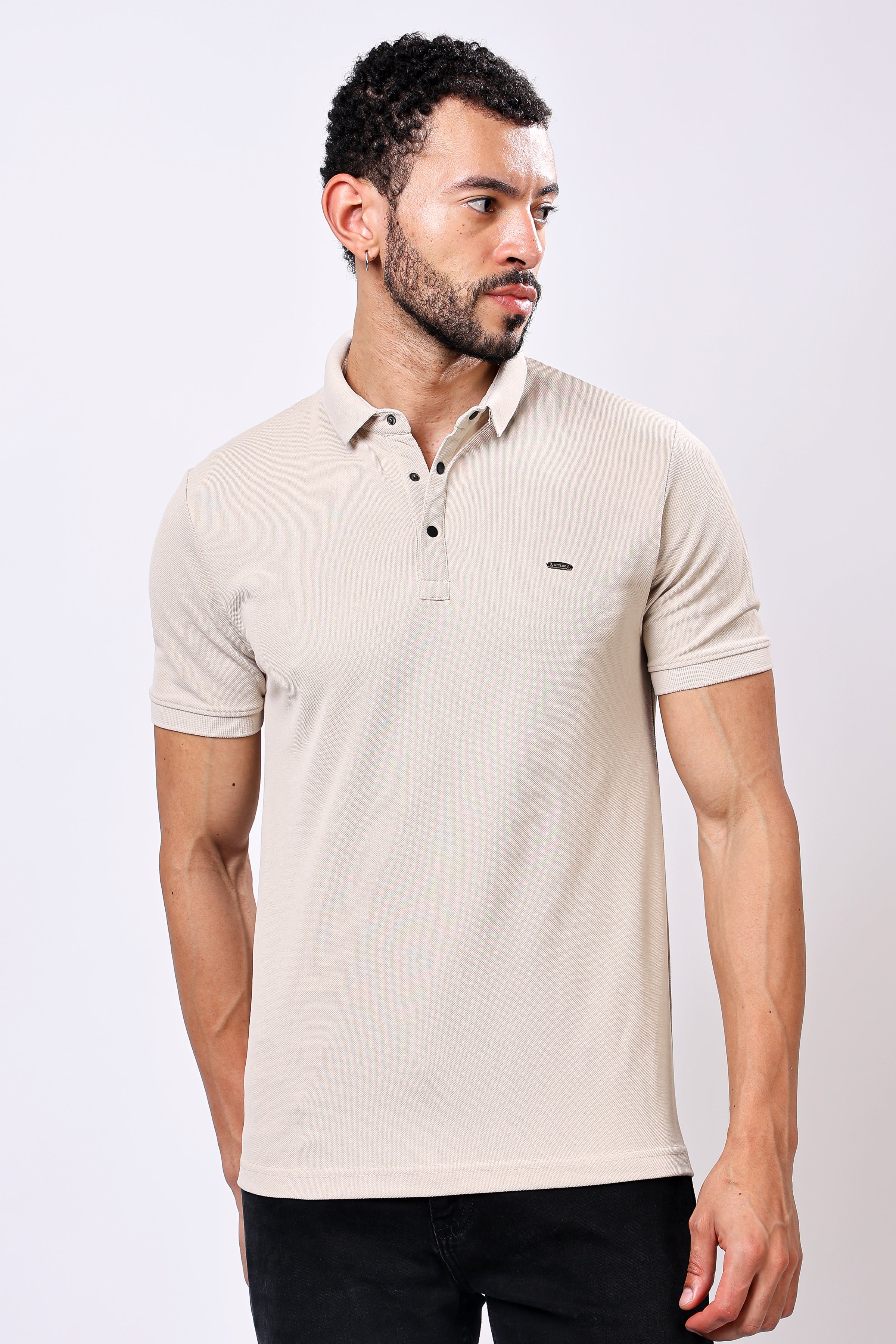 Stylox Solid Polo T-Shirt For Men - Stylox