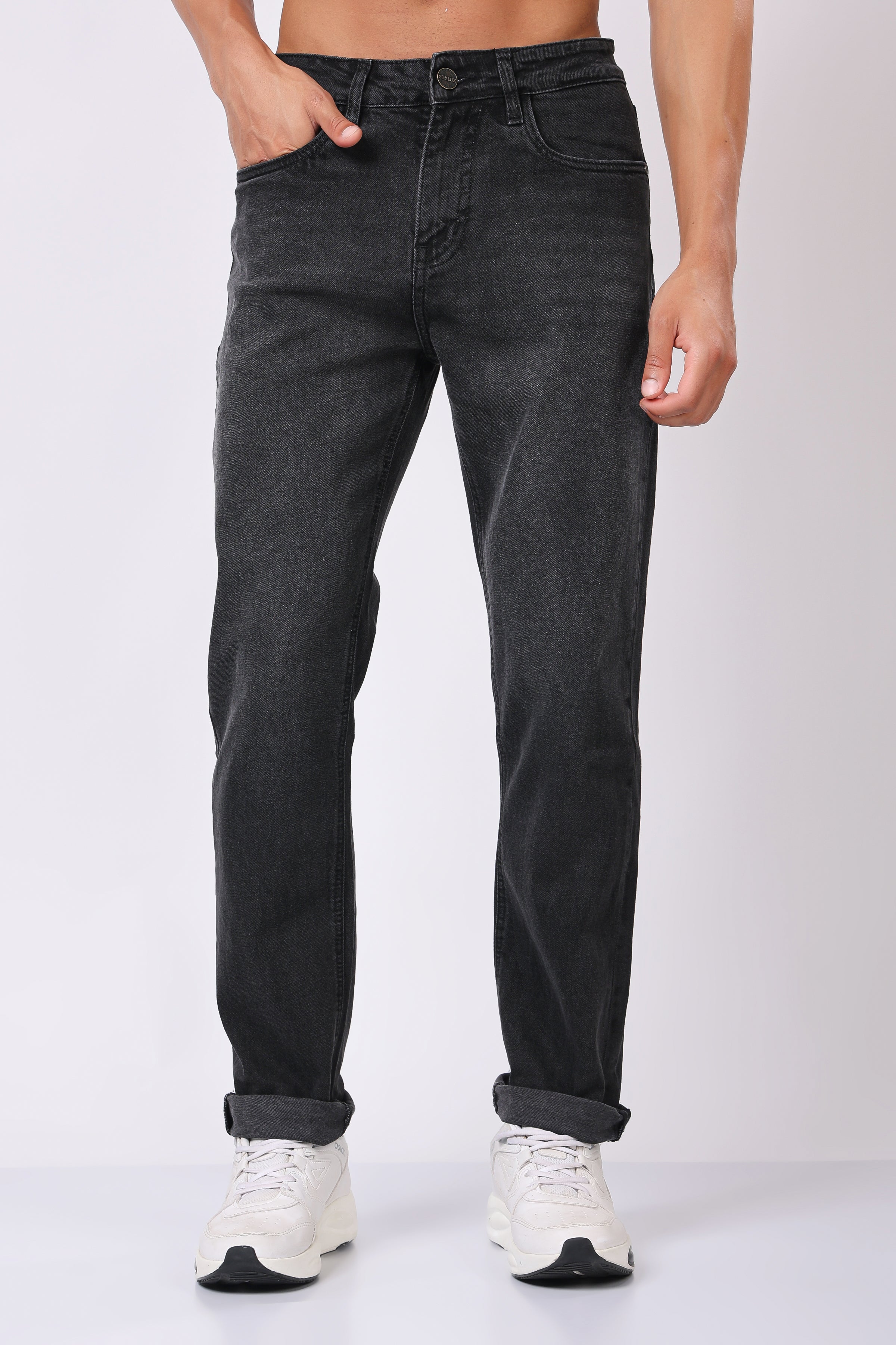 Stylox Relaxed Fit Men's Denim Jeans - Grey, Dark Grey, Mid Grey, Fossil Grey | J-022 - Stylox