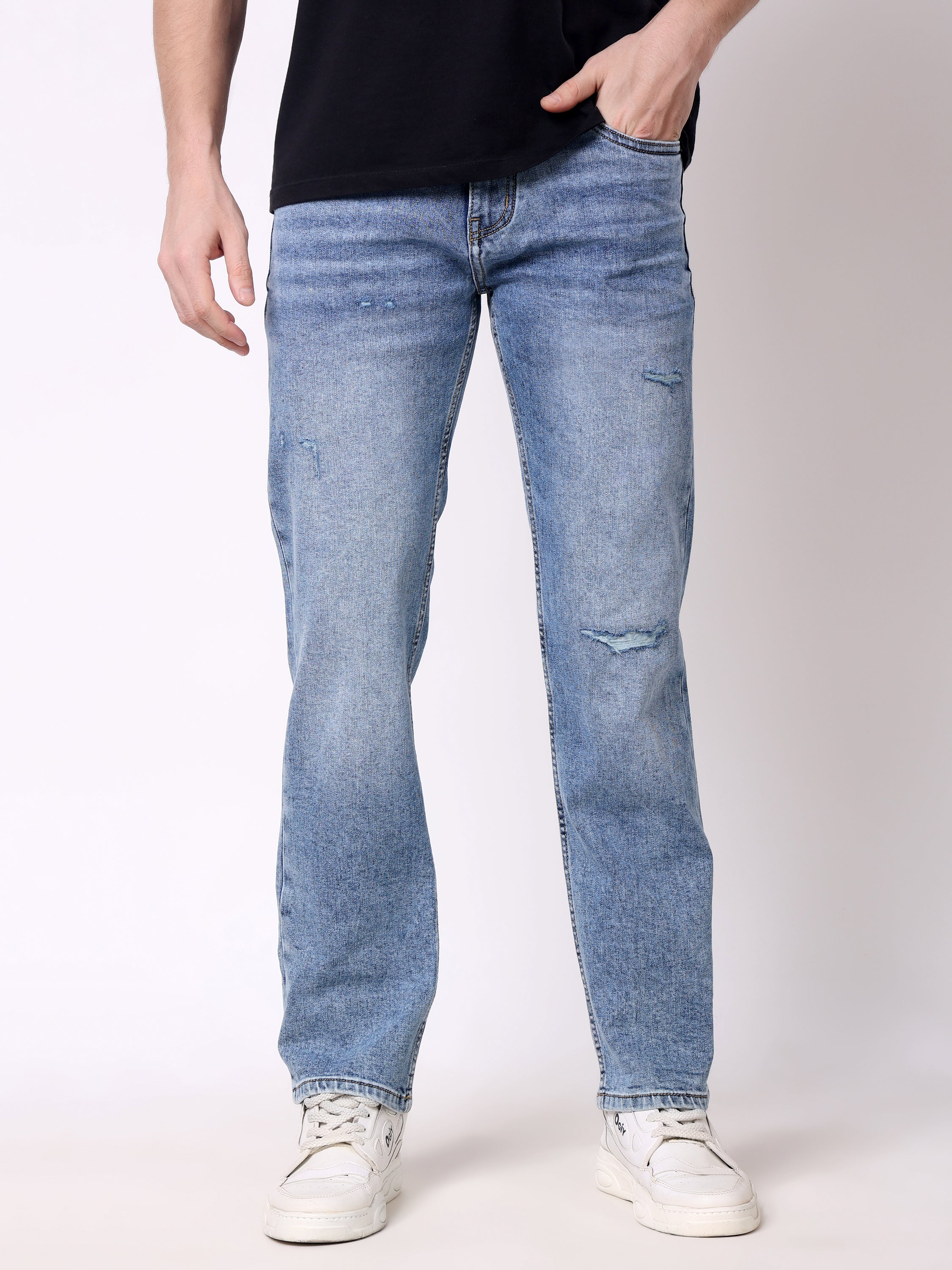 Stylox Men’s Non-Stretch Comfort Fit Denim Jeans - Stylox