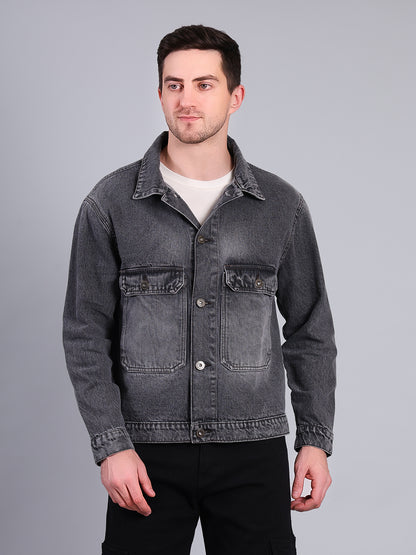 Stylox Men’s Denim Jacket | Premium Washed Denim | Casual &amp; Winter Wear Jacket