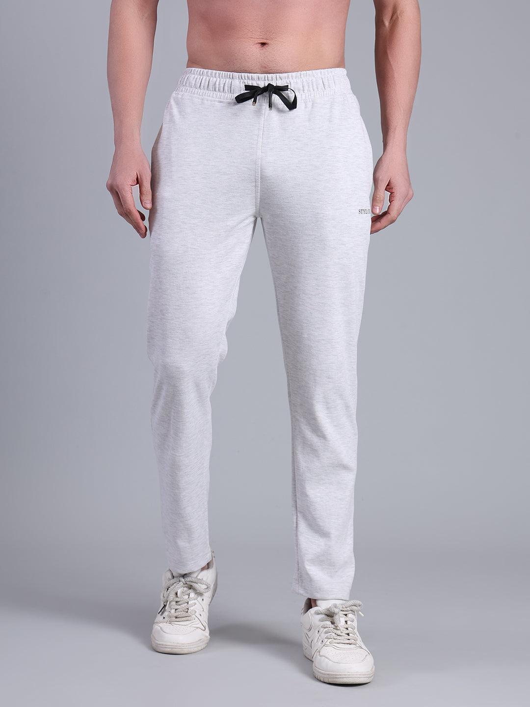 Stylox Men’s Slim Fit Trackpants | Stretchable Cotton Blend Joggers with Elastic Waist &amp; Drawstring