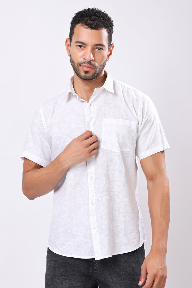 STYLOX HALF SLEEVE PRINTED CASUAL SHIRT