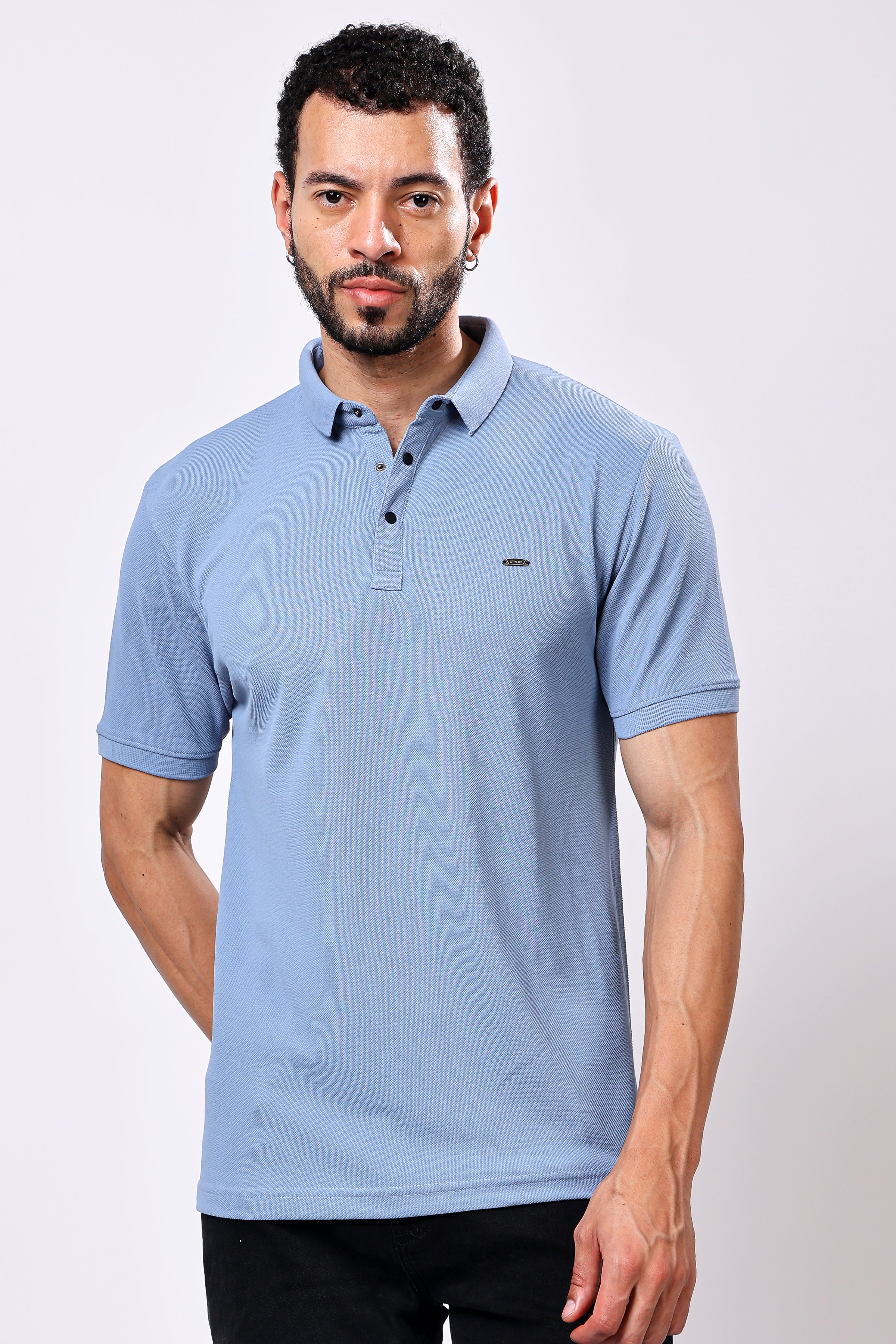 Stylox Solid Polo T-Shirt For Men - Stylox