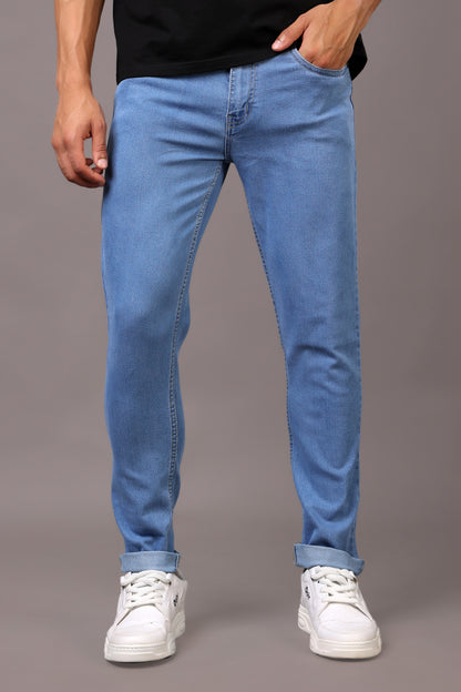 Stylox Men’s Slim Fit Mid-Rise Casual Jeans
