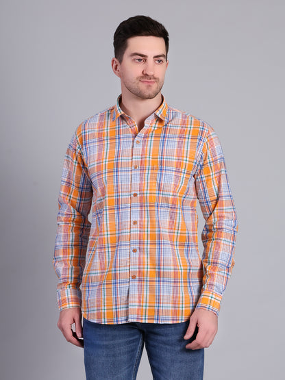 Stylox Men’s Regular Fit Full Sleeve Casual Check Shirt - Stylox