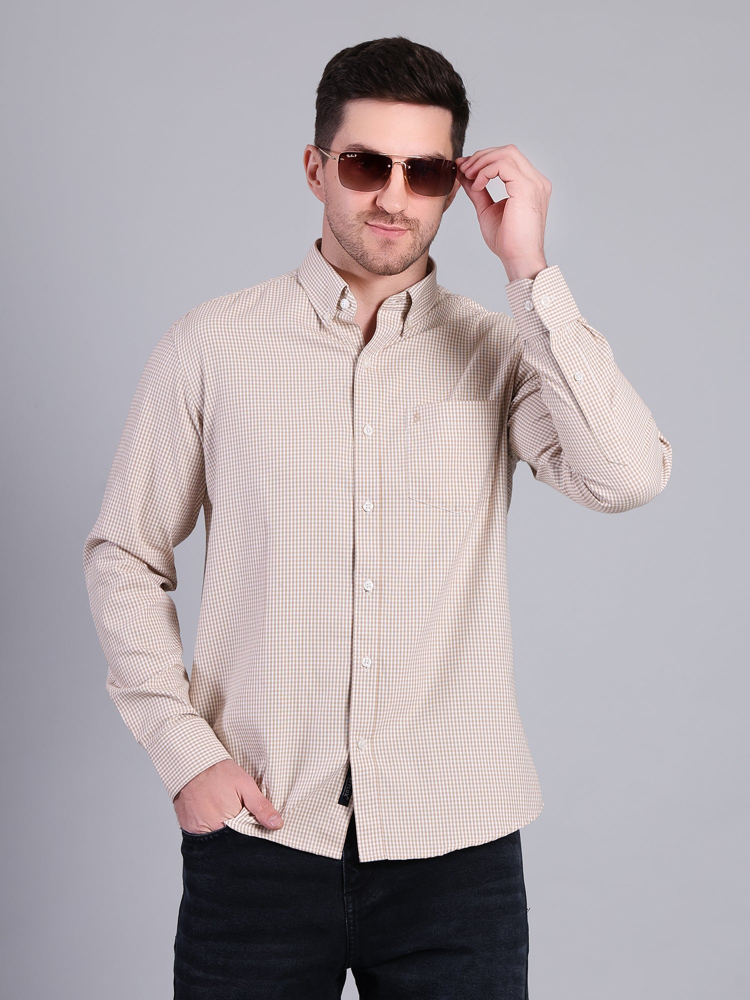 Men's Regular Fit Cotton Shirt | Office & Casual Wear | Premium Comfort - Stylox