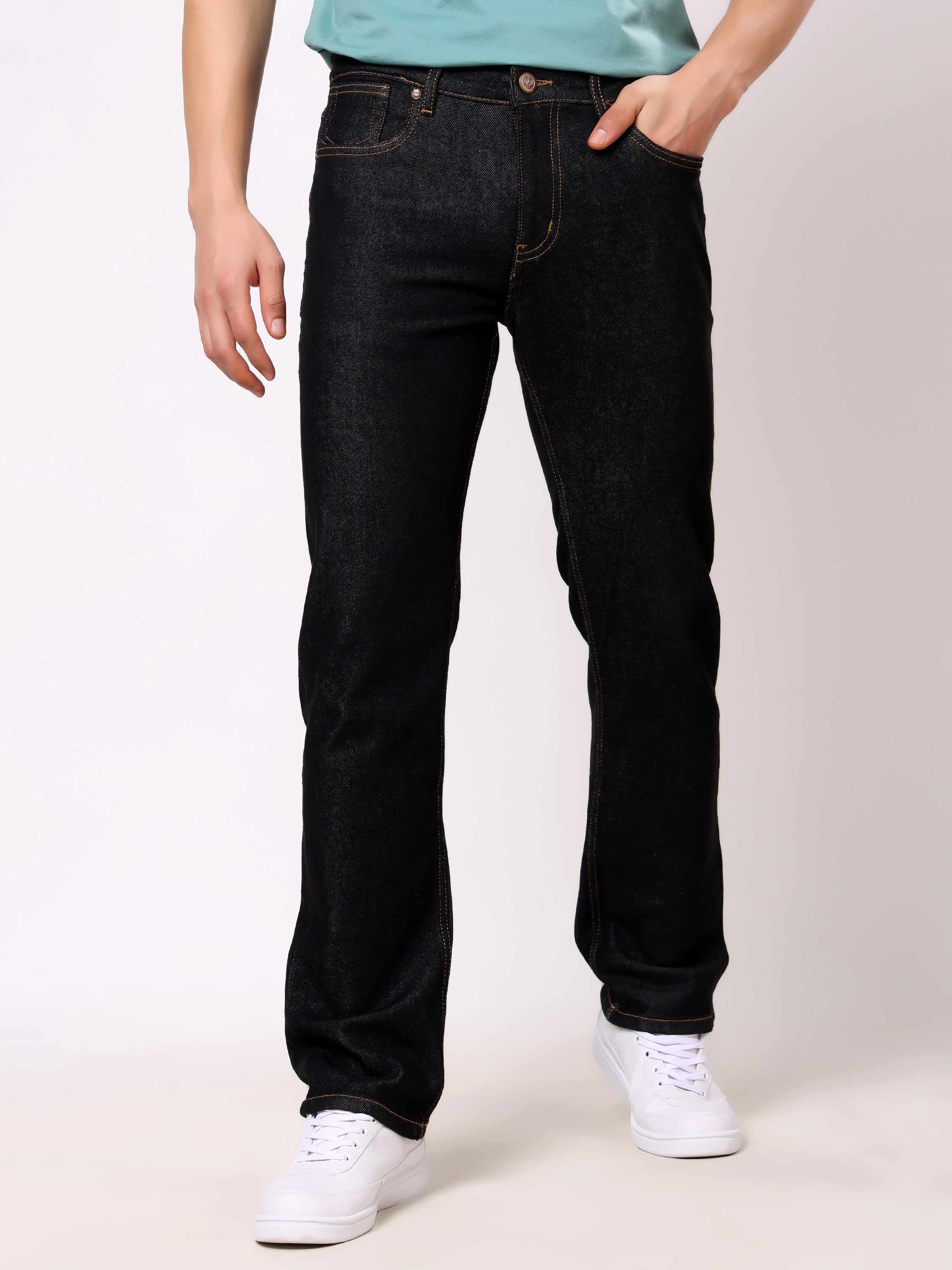 Stylox Men’s Comfort Fit No-Fade Stretchable Denim Jeans