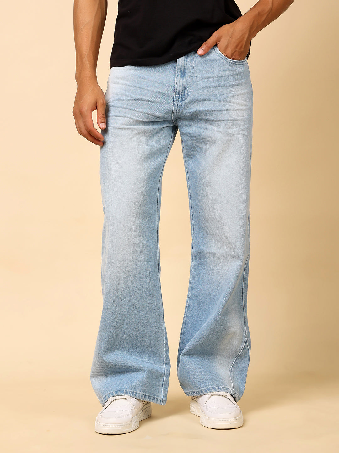Stylox Men’s Baggy Fit Tie-Dye Washed Jeans – Street Style Denim for Trendy Look