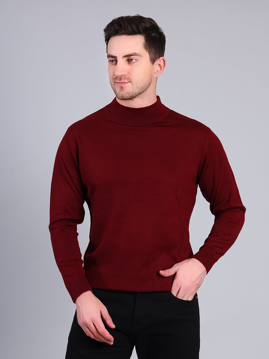 Stylox Men’s Solid Winter Sweater | Soft Knit Full Sleeve Pullover | Classic Casual Wear