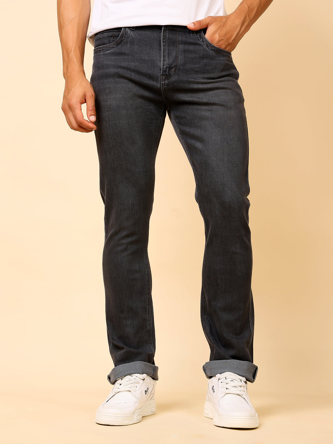 Stylox Men’s Bootcut Fit Mid-Rise Denim Jeans - Stylox