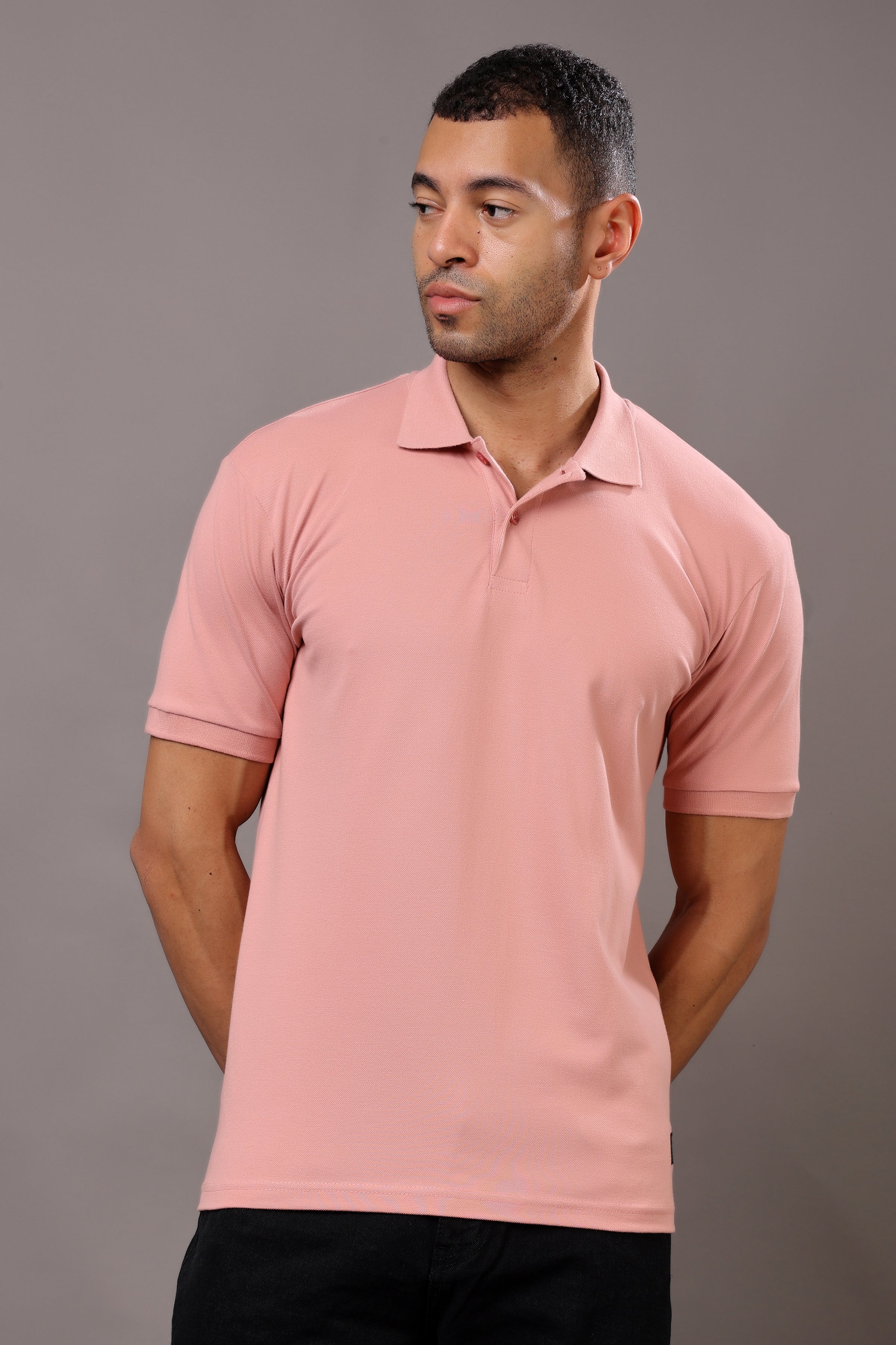 Stylox Men’s Polo Collar Solid T-Shirt - Soft, Breathable & Everyday Wear - Stylox