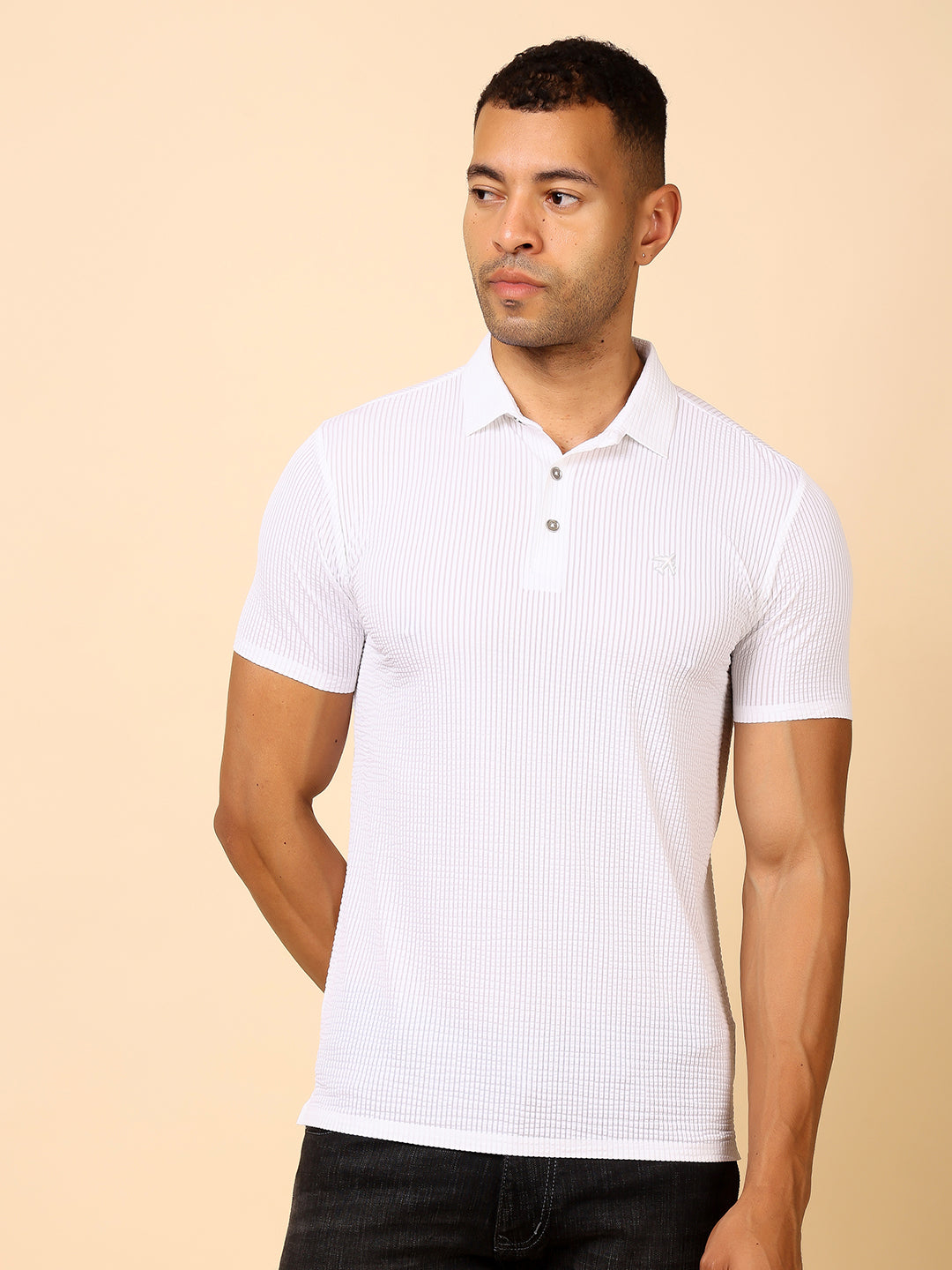 Stylox Premium Stretchable Solid Slim Fit Polo T-Shirt – Comfort Meets Style
