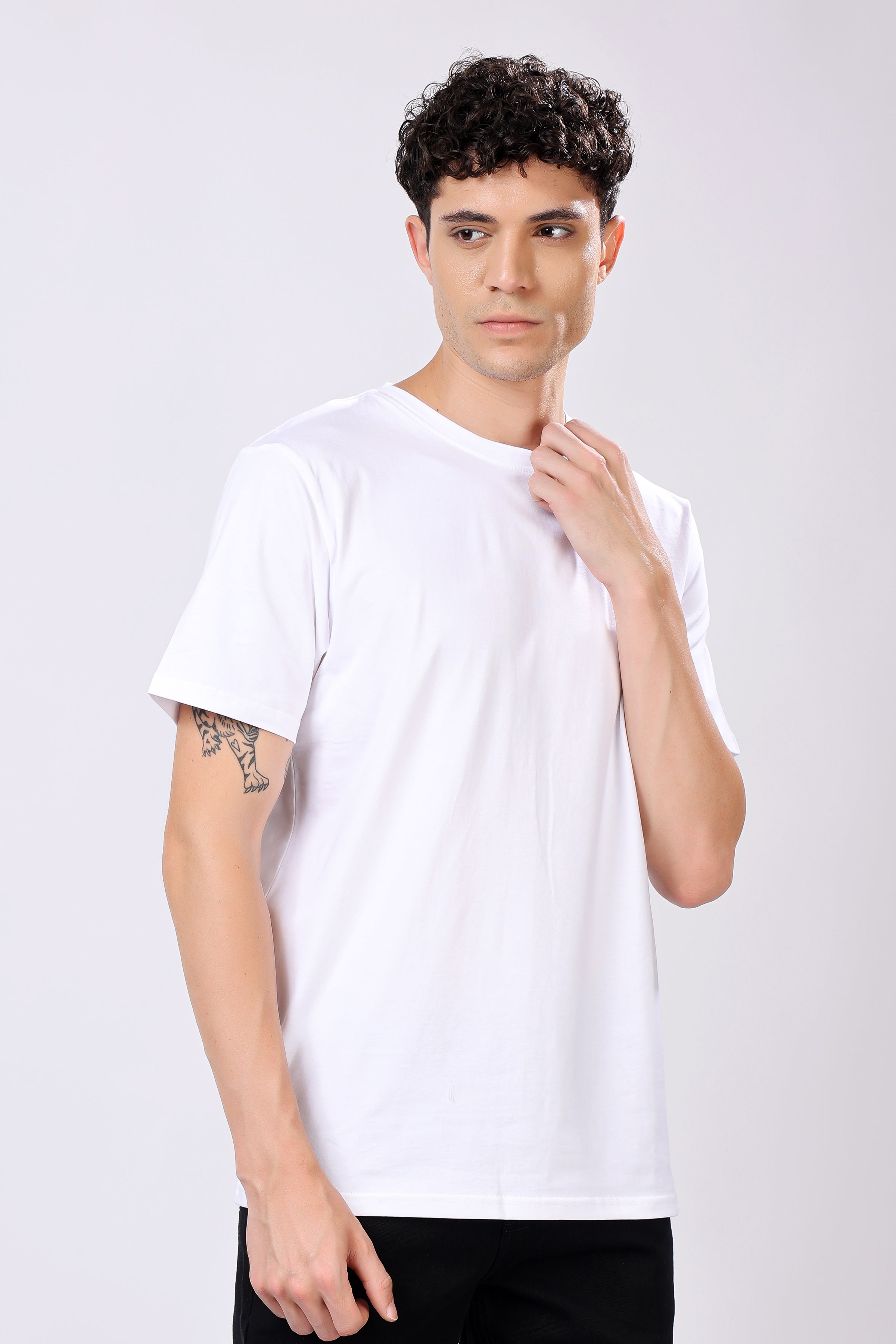 STYLOX Round Neck Solid T-Shirt - Stylox