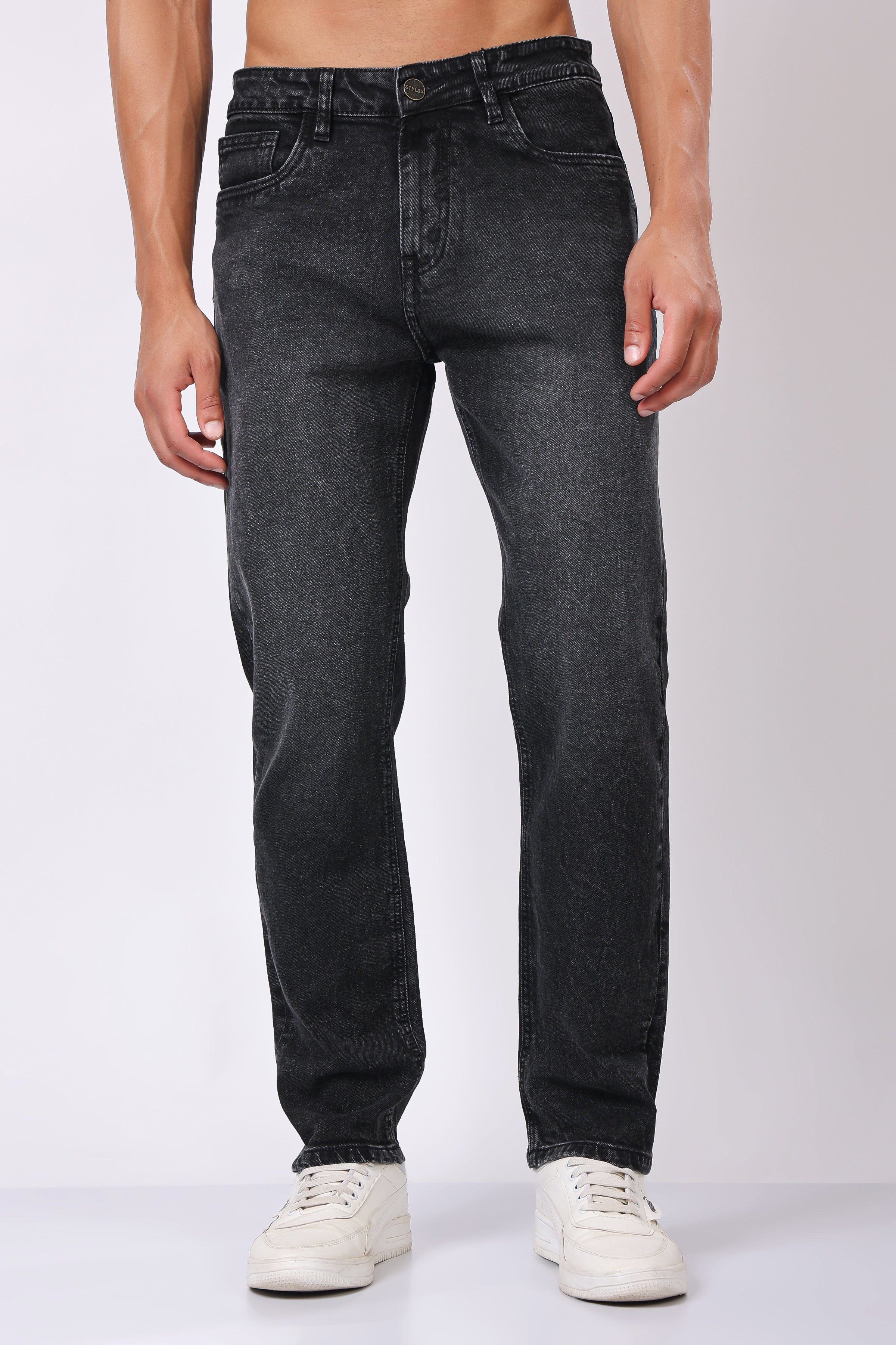 Stylox Relaxed Fit Men's Denim Jeans - Grey, Dark Grey, Mid Grey, Fossil Grey | J-022 - Stylox
