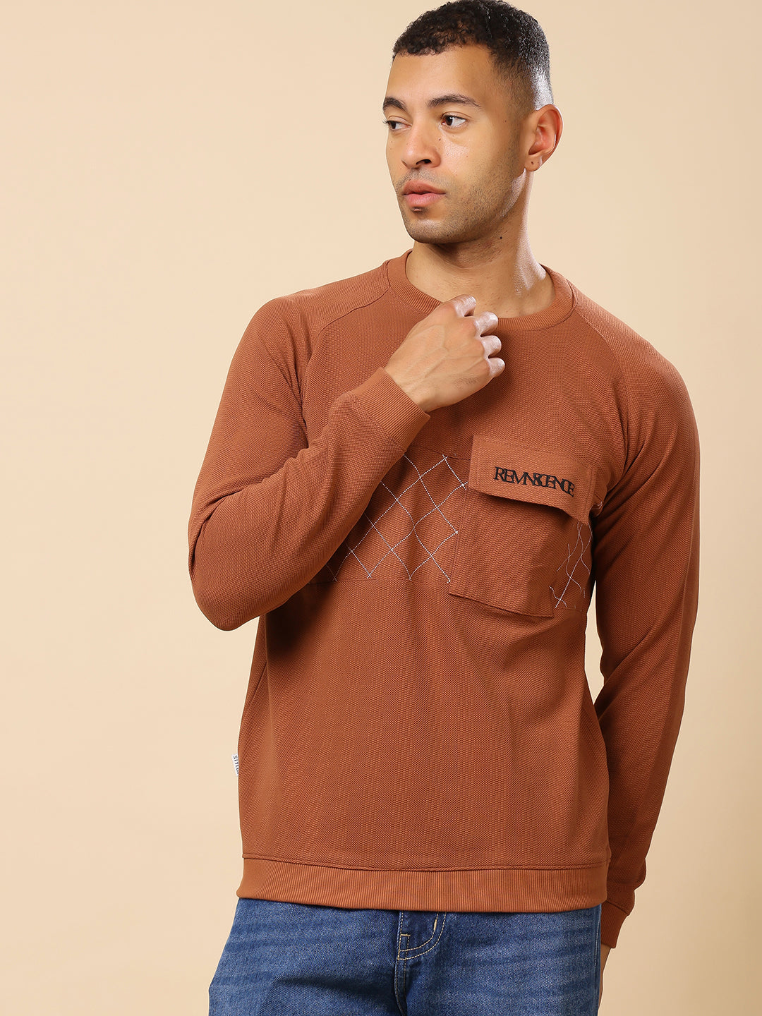 Stylox Men’s Round Neck Full Sleeve Sweatshirt – Classic Fit, Soft Fabric & Cozy Winter Wear