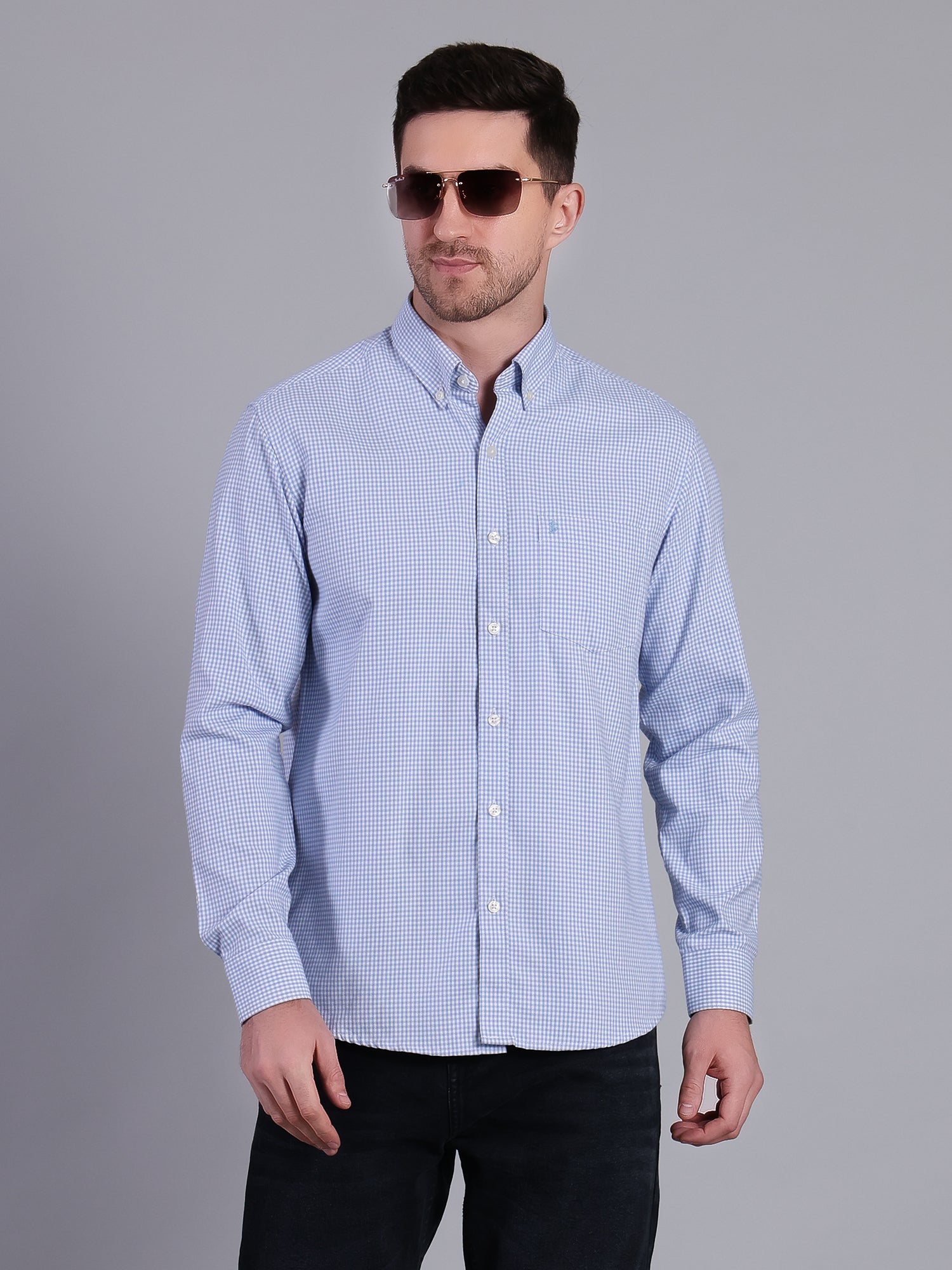Men's Regular Fit Cotton Shirt | Office & Casual Wear | Premium Comfort - Stylox