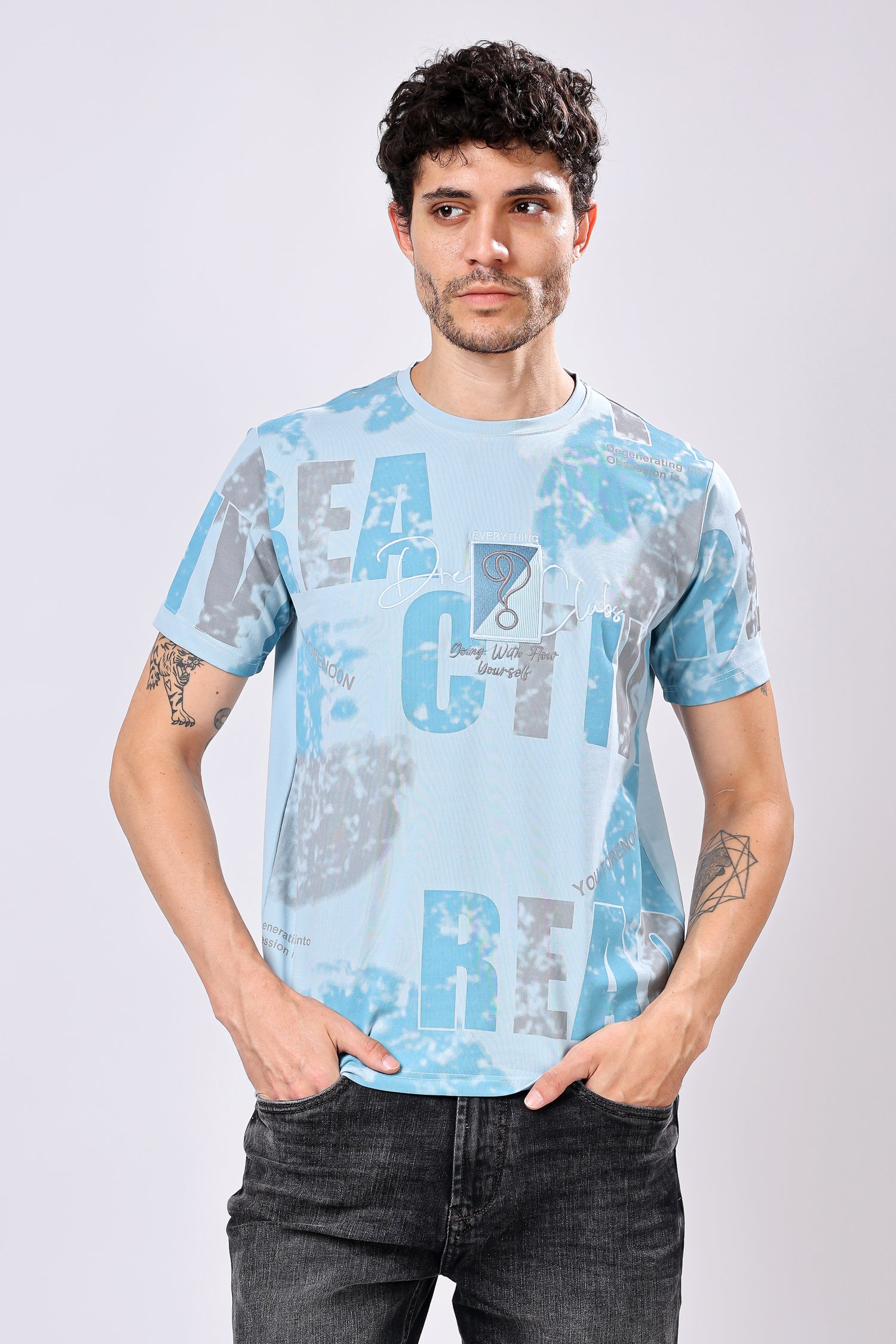 Stylox Men’s Regular Fit Round Neck Half Sleeve Printed T-Shirt | Casual Cotton Graphic Tee for Daily Wear