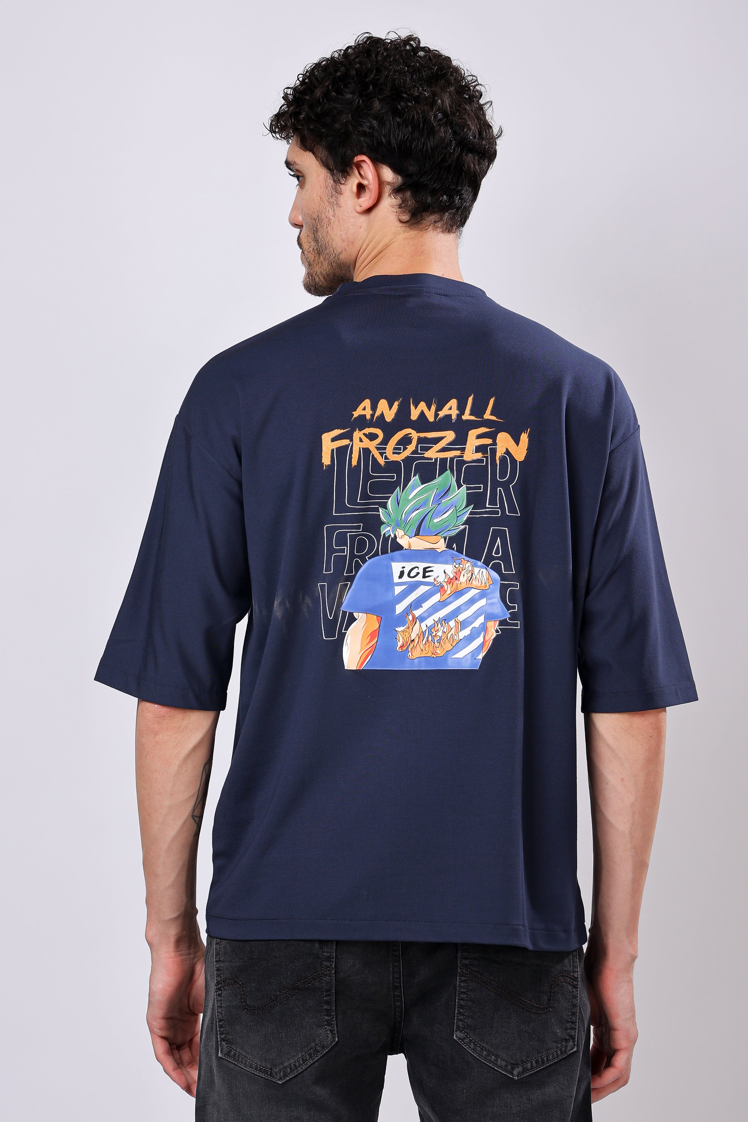 Stylox Men’s Oversized Round Neck Half Sleeve Back Printed T-Shirt | Premium Cotton Loose Fit Graphic Tee for Streetwear &amp; Casual Style