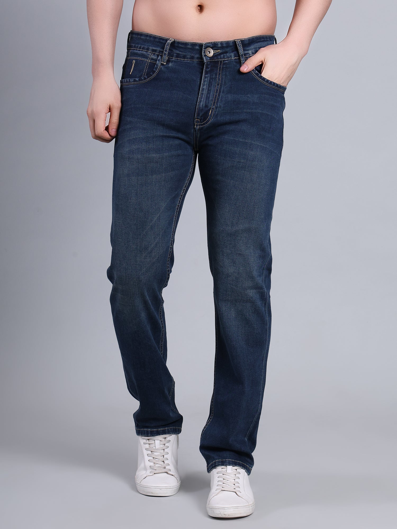 Stylox Men’s Comfort Fit Mid-Rise Jeans