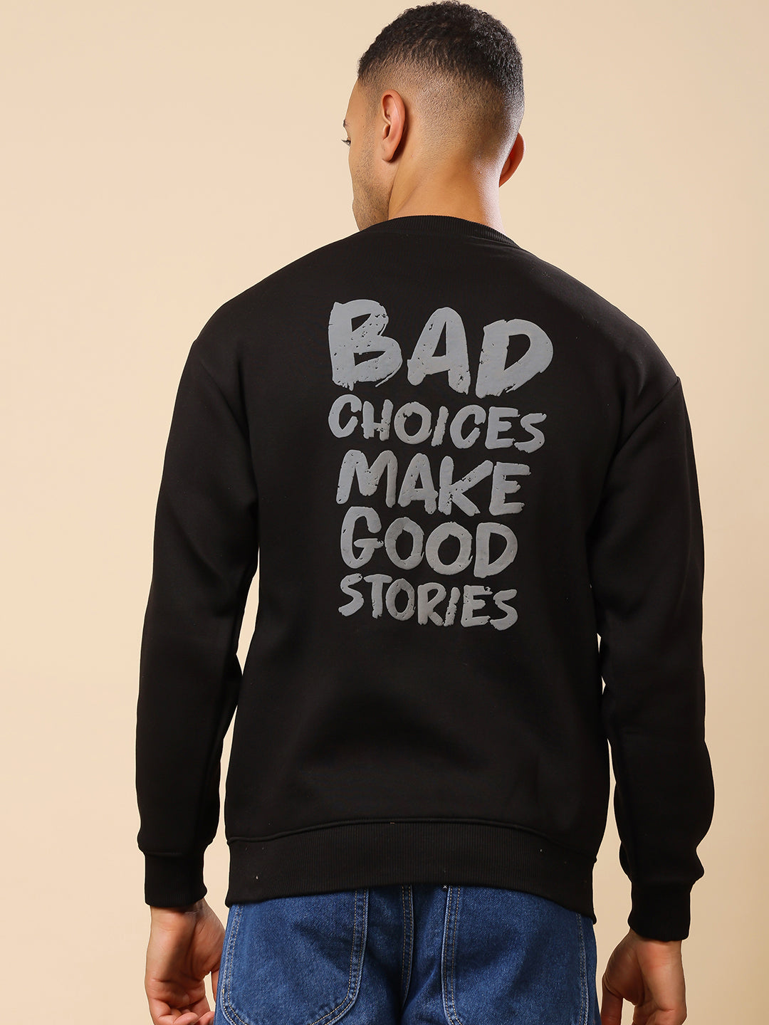 Stylox Men’s Printed Round Neck Sweatshirt – Casual Comfort with Trendy Prints - Stylox
